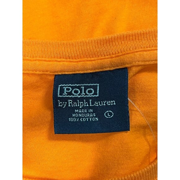 Polo By Ralph Lauren Men Orange Tee Shirt Pony Logo Short Sleeve Crew Casual New - Picture 6 of 8